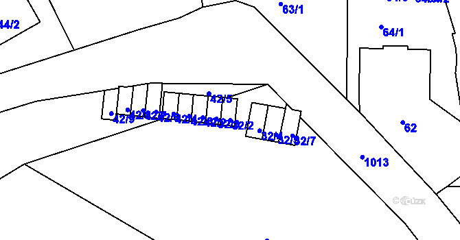 Parcela st. 32/2 v KÚ Horní Růžodol, Katastrální mapa