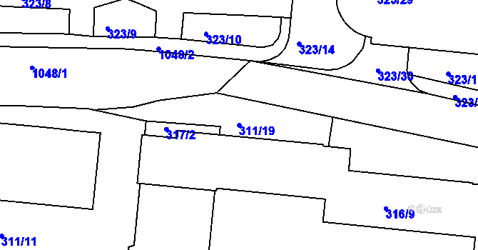 Parcela st. 311/19 v KÚ Horní Růžodol, Katastrální mapa