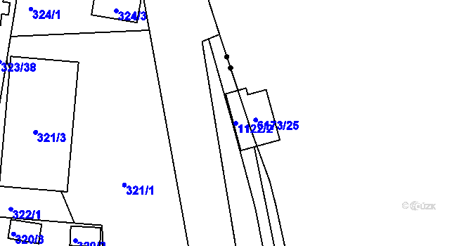 Parcela st. 1122/2 v KÚ Horní Růžodol, Katastrální mapa