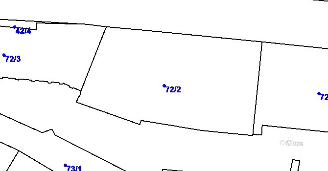 Parcela st. 72/2 v KÚ Rochlice u Liberce, Katastrální mapa