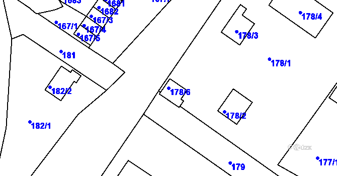 Parcela st. 178/6 v KÚ Rochlice u Liberce, Katastrální mapa