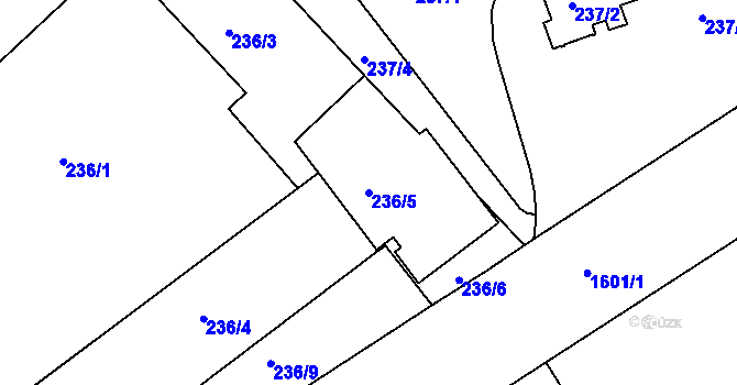 Parcela st. 236/5 v KÚ Rochlice u Liberce, Katastrální mapa