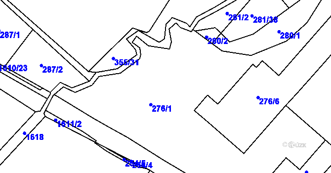 Parcela st. 276/1 v KÚ Rochlice u Liberce, Katastrální mapa