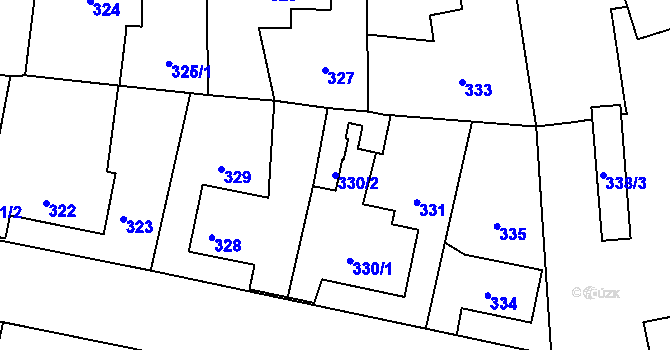Parcela st. 330/2 v KÚ Rochlice u Liberce, Katastrální mapa