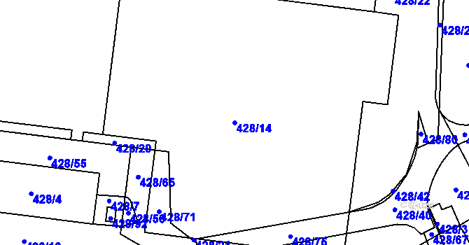Parcela st. 428/14 v KÚ Rochlice u Liberce, Katastrální mapa