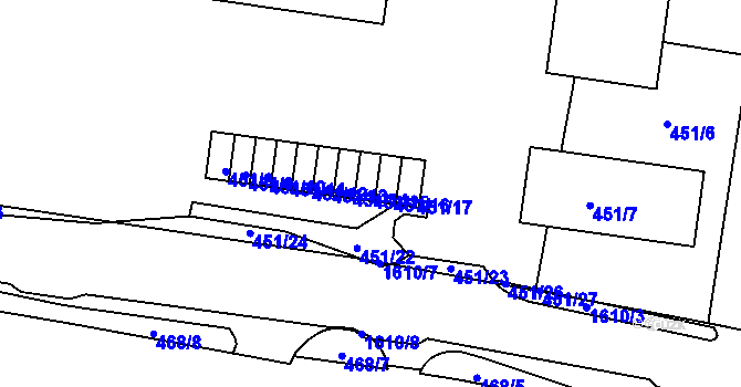 Parcela st. 451/15 v KÚ Rochlice u Liberce, Katastrální mapa