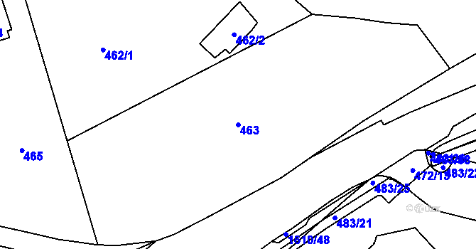 Parcela st. 463 v KÚ Rochlice u Liberce, Katastrální mapa