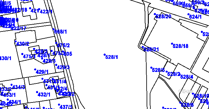 Parcela st. 528/1 v KÚ Rochlice u Liberce, Katastrální mapa