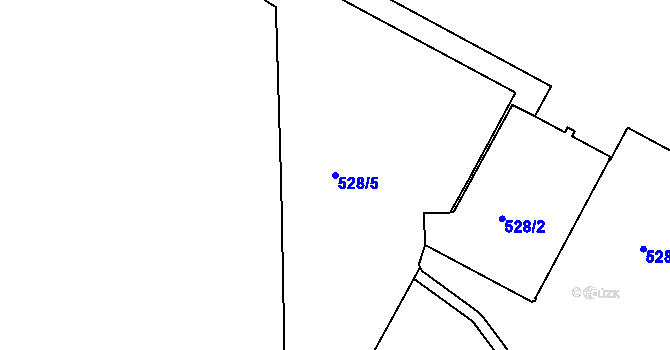 Parcela st. 528/5 v KÚ Rochlice u Liberce, Katastrální mapa