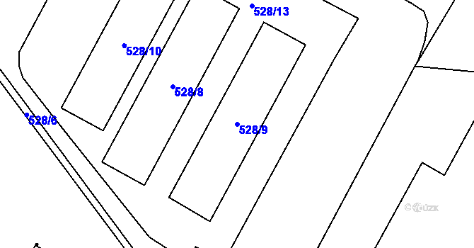 Parcela st. 528/9 v KÚ Rochlice u Liberce, Katastrální mapa