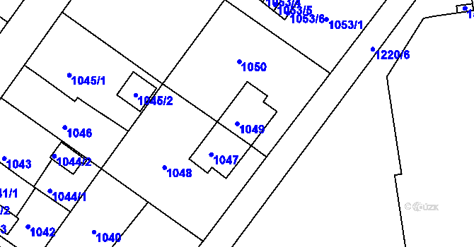 Parcela st. 1049 v KÚ Rochlice u Liberce, Katastrální mapa