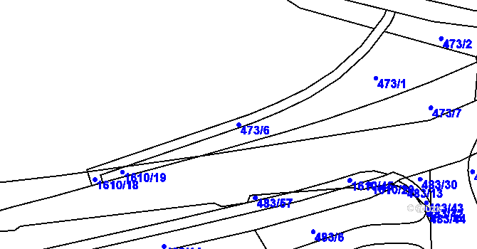 Parcela st. 473/6 v KÚ Rochlice u Liberce, Katastrální mapa