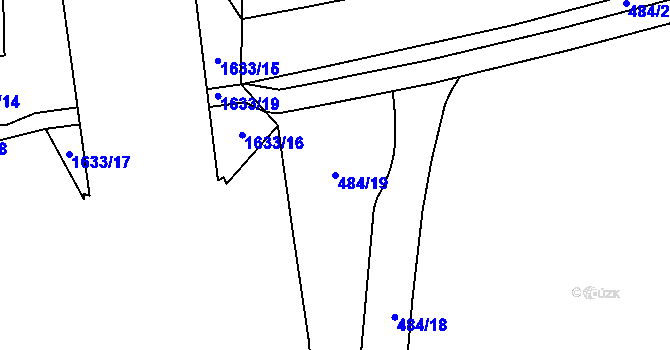 Parcela st. 484/19 v KÚ Rochlice u Liberce, Katastrální mapa