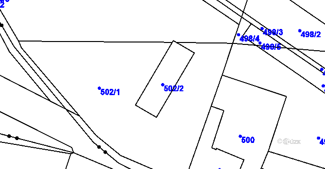 Parcela st. 502/2 v KÚ Rochlice u Liberce, Katastrální mapa