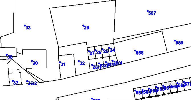 Parcela st. 26 v KÚ Kateřinky u Liberce, Katastrální mapa