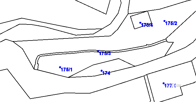 Parcela st. 175/3 v KÚ Kateřinky u Liberce, Katastrální mapa