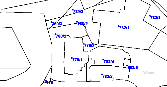 Parcela st. 779/2 v KÚ Kateřinky u Liberce, Katastrální mapa