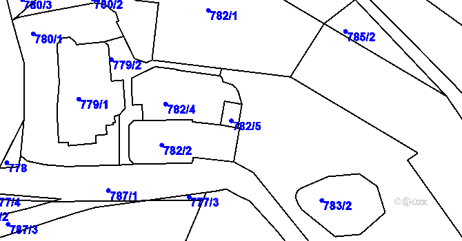 Parcela st. 782/5 v KÚ Kateřinky u Liberce, Katastrální mapa
