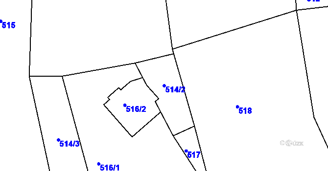 Parcela st. 514/2 v KÚ Kateřinky u Liberce, Katastrální mapa