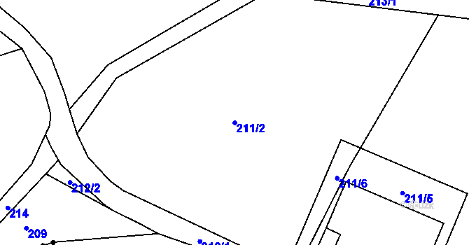 Parcela st. 211/2 v KÚ Ostašov u Liberce, Katastrální mapa