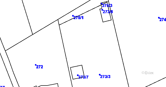 Parcela st. 273/1 v KÚ Ostašov u Liberce, Katastrální mapa