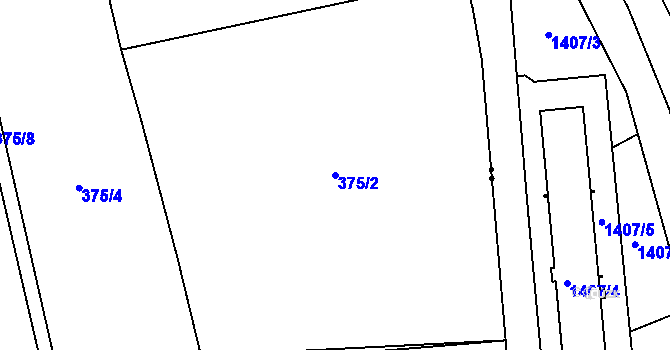 Parcela st. 375/2 v KÚ Ostašov u Liberce, Katastrální mapa