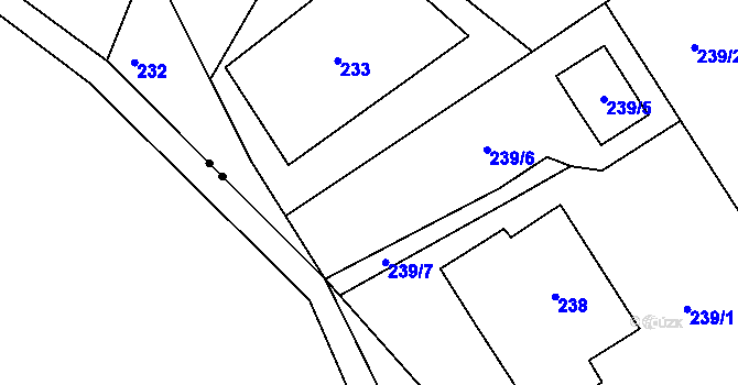 Parcela st. 231/3 v KÚ Ostašov u Liberce, Katastrální mapa
