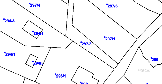Parcela st. 297/5 v KÚ Horní Suchá u Liberce, Katastrální mapa