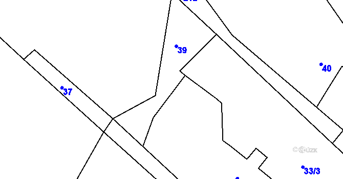 Parcela st. 35/1 v KÚ Horní Suchá u Liberce, Katastrální mapa