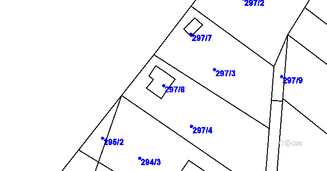 Parcela st. 297/8 v KÚ Horní Suchá u Liberce, Katastrální mapa