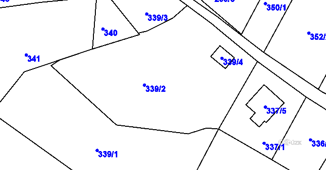 Parcela st. 339/2 v KÚ Horní Suchá u Liberce, Katastrální mapa