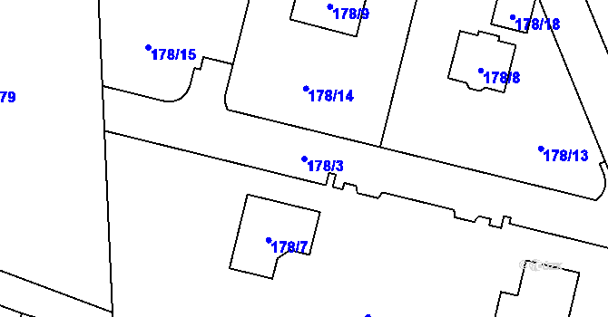 Parcela st. 178/3 v KÚ Horní Suchá u Liberce, Katastrální mapa