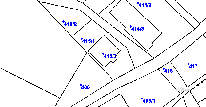 Parcela st. 415/3 v KÚ Horní Suchá u Liberce, Katastrální mapa
