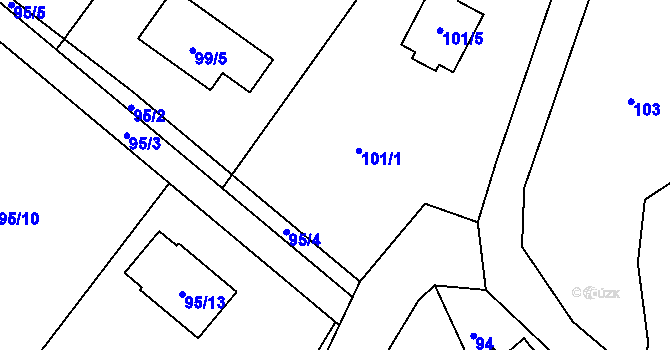 Parcela st. 99/4 v KÚ Horní Suchá u Liberce, Katastrální mapa