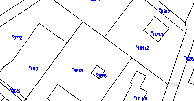 Parcela st. 101/4 v KÚ Horní Suchá u Liberce, Katastrální mapa