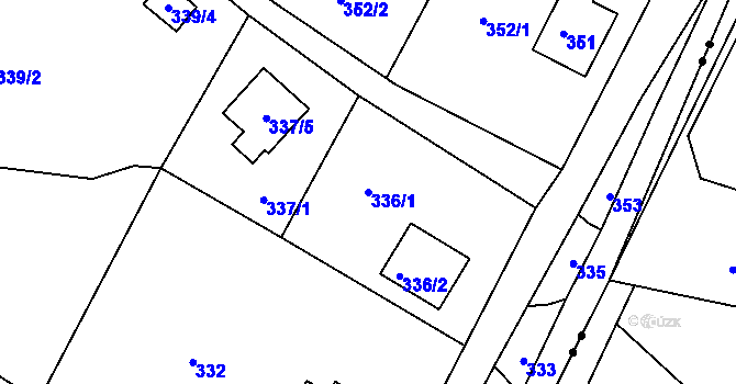 Parcela st. 336/1 v KÚ Horní Suchá u Liberce, Katastrální mapa