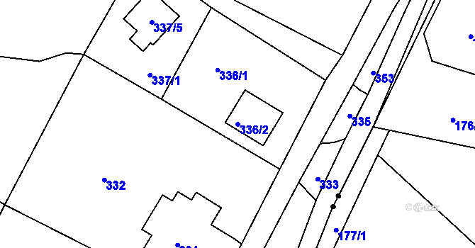 Parcela st. 336/2 v KÚ Horní Suchá u Liberce, Katastrální mapa