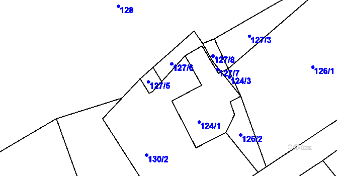 Parcela st. 127/2 v KÚ Karlinky, Katastrální mapa