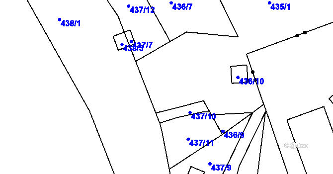 Parcela st. 437/29 v KÚ Karlinky, Katastrální mapa