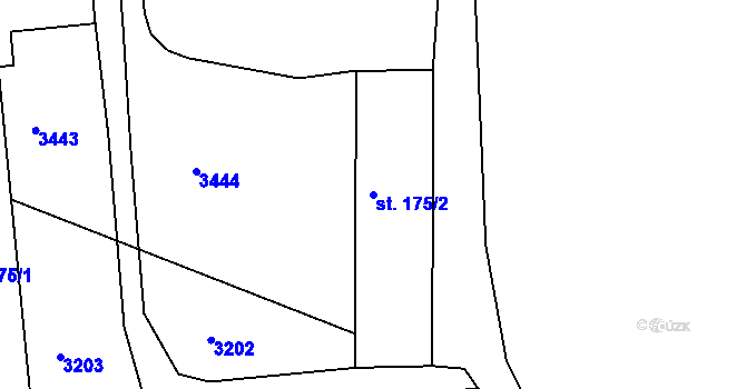 Parcela st. 175/2 v KÚ Bělá u Liberka, Katastrální mapa