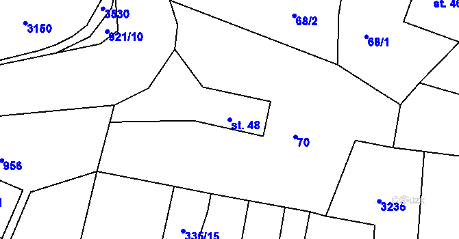 Parcela st. 48 v KÚ Liberk, Katastrální mapa