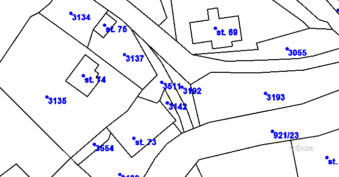 Parcela st. 78/1 v KÚ Liberk, Katastrální mapa