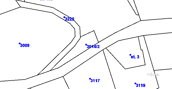 Parcela st. 3014/2 v KÚ Rampuše, Katastrální mapa