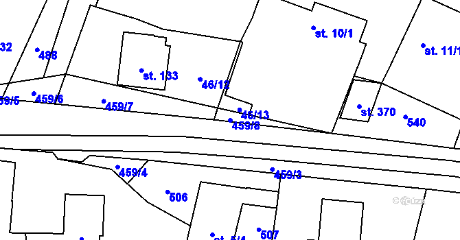 Parcela st. 459/8 v KÚ Libeň u Libeře, Katastrální mapa