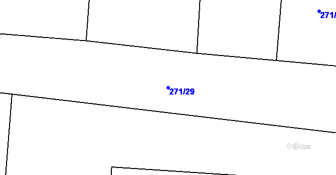 Parcela st. 271/29 v KÚ Liběšice u Litoměřic, Katastrální mapa