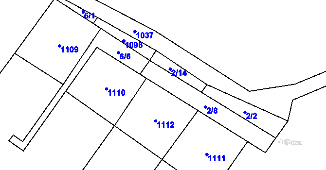 Parcela st. 2/13 v KÚ Trnobrany, Katastrální mapa