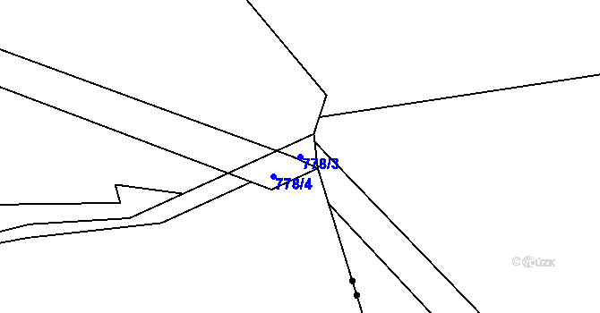 Parcela st. 778/3 v KÚ Kluček, Katastrální mapa