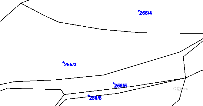 Parcela st. 255/3 v KÚ Líčkov, Katastrální mapa