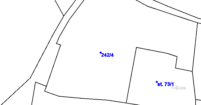 Parcela st. 242/4 v KÚ Liběšovice, Katastrální mapa