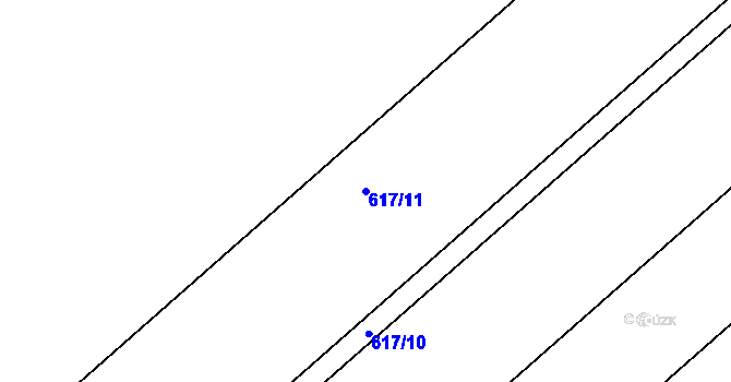 Parcela st. 617/11 v KÚ Liběšovice, Katastrální mapa
